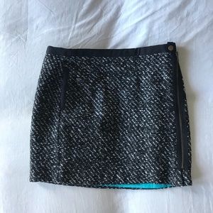 NWT Brooklyn Industries Tweed Mini Skirt | Black & White | L